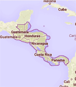 Map of Central America